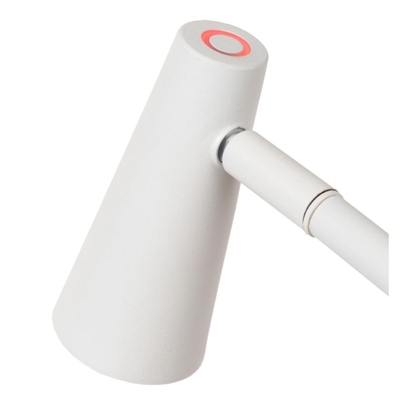 Lucide STIRLING - Dobíjacia stojaca lampa na čítanie - Batéria - LED Dim. - 1x3W 2700K - 3 StepDim - Biela